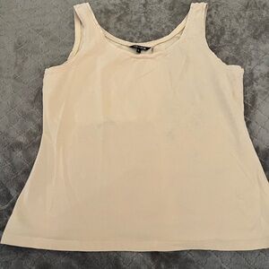 NIC+ZOE Cream Fitted Tank Top
